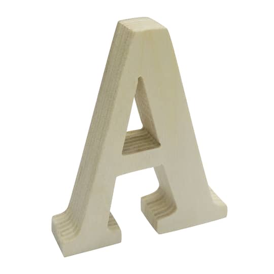 3" Unfinished Chunky Wood Letter By ArtMinds® Michaels